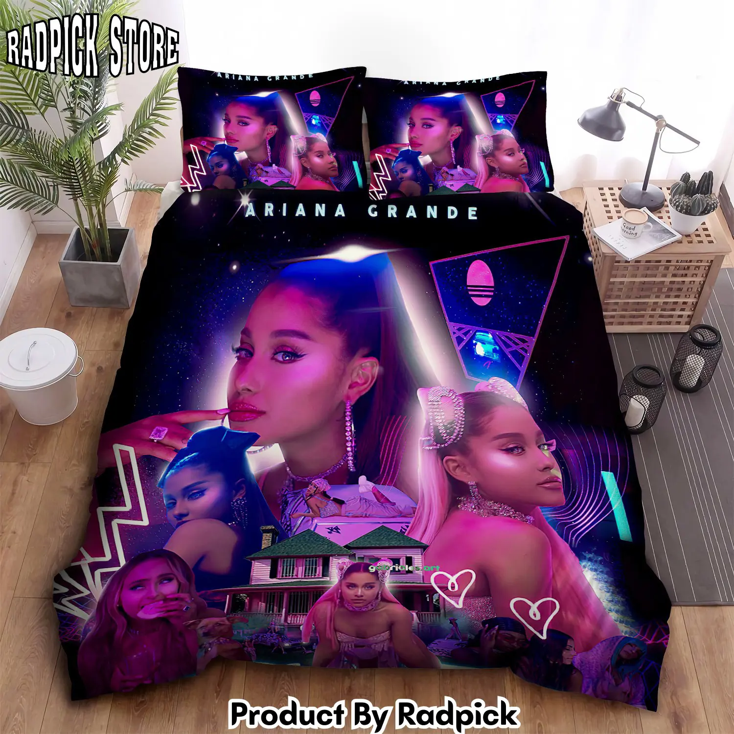 Radpick ariana grande 7 rings comforter duvet cover bed sheets bedding set rp3278721